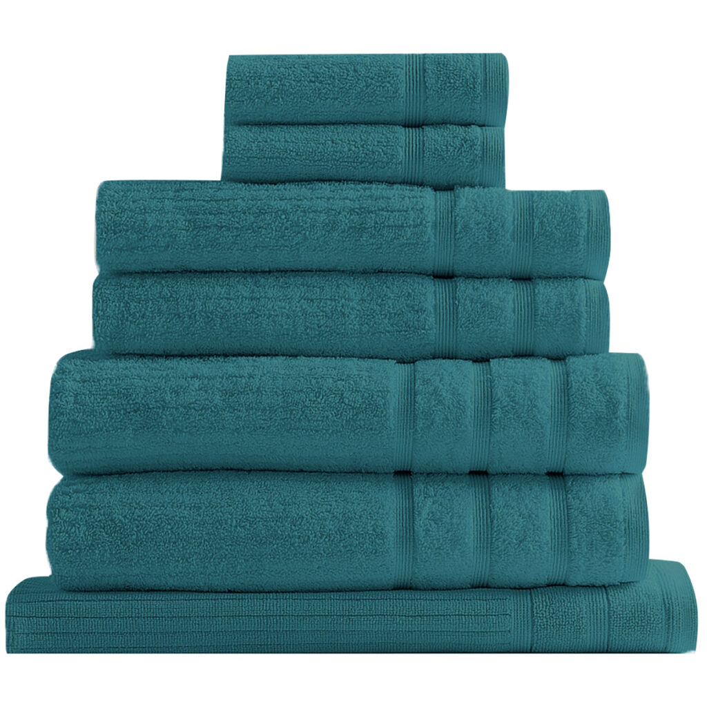 Royal Comfort Eden Cotton 600GSM Bath Towels 8pc Turquoise