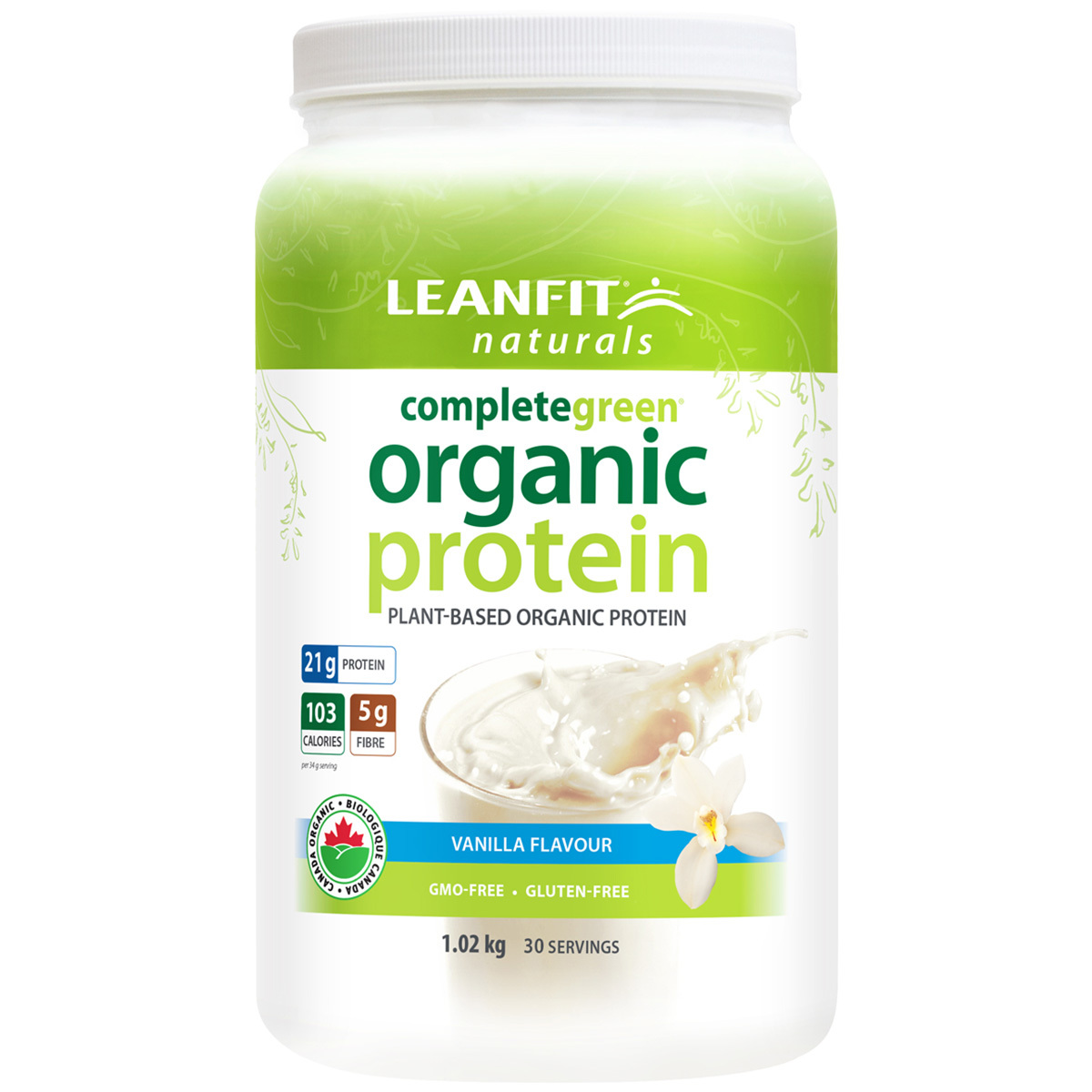 LeanFit Naturals Completegreen Organic Vanilla Protein 1.02kg