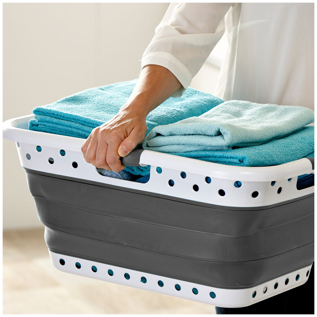 Pop And Load Collapsible Laundry Basket 42l 