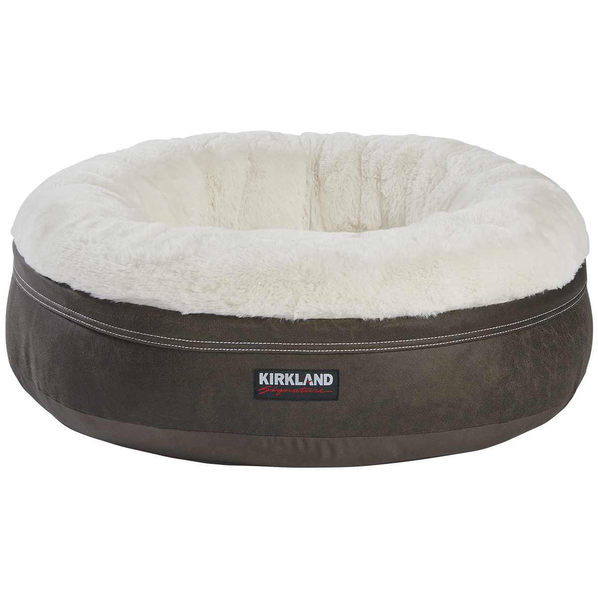 Kirkland Signature Dog Nest Bed 24 Inch Brown Faux Leather