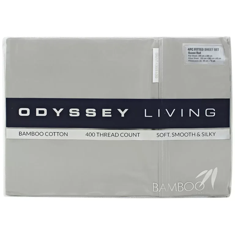 Odyssey Living 400 Thread Count Bamboo 4 Piece Sheet Set Queen