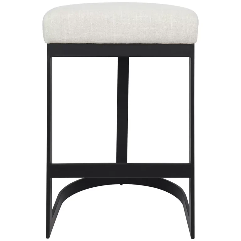 CAFE Lighting & Living Brooke Black Kitchen Stool Natural