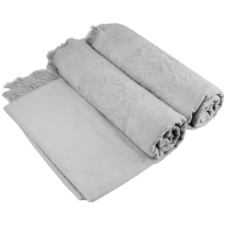 Ramesses Jacquard Velour Cotton Bath Towel  2 Pack