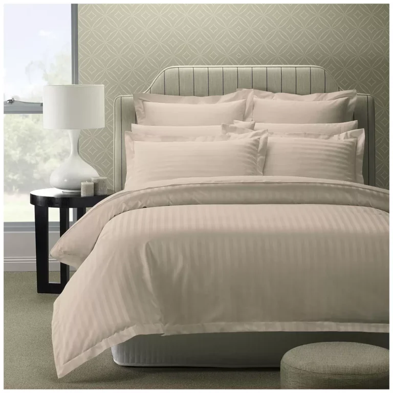 Royal Comfort 1200 Thread Count Damask Stripe Cotton Blend Quilt Cover King Set