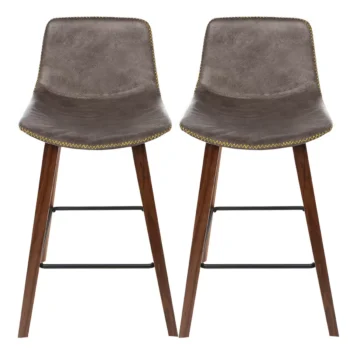 Artiss Cafe 2 Pack Barstool Wood Walnut