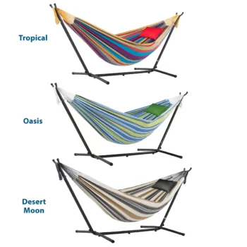 Vivere 9' Cotton Hammock Bundle - Desert Moon