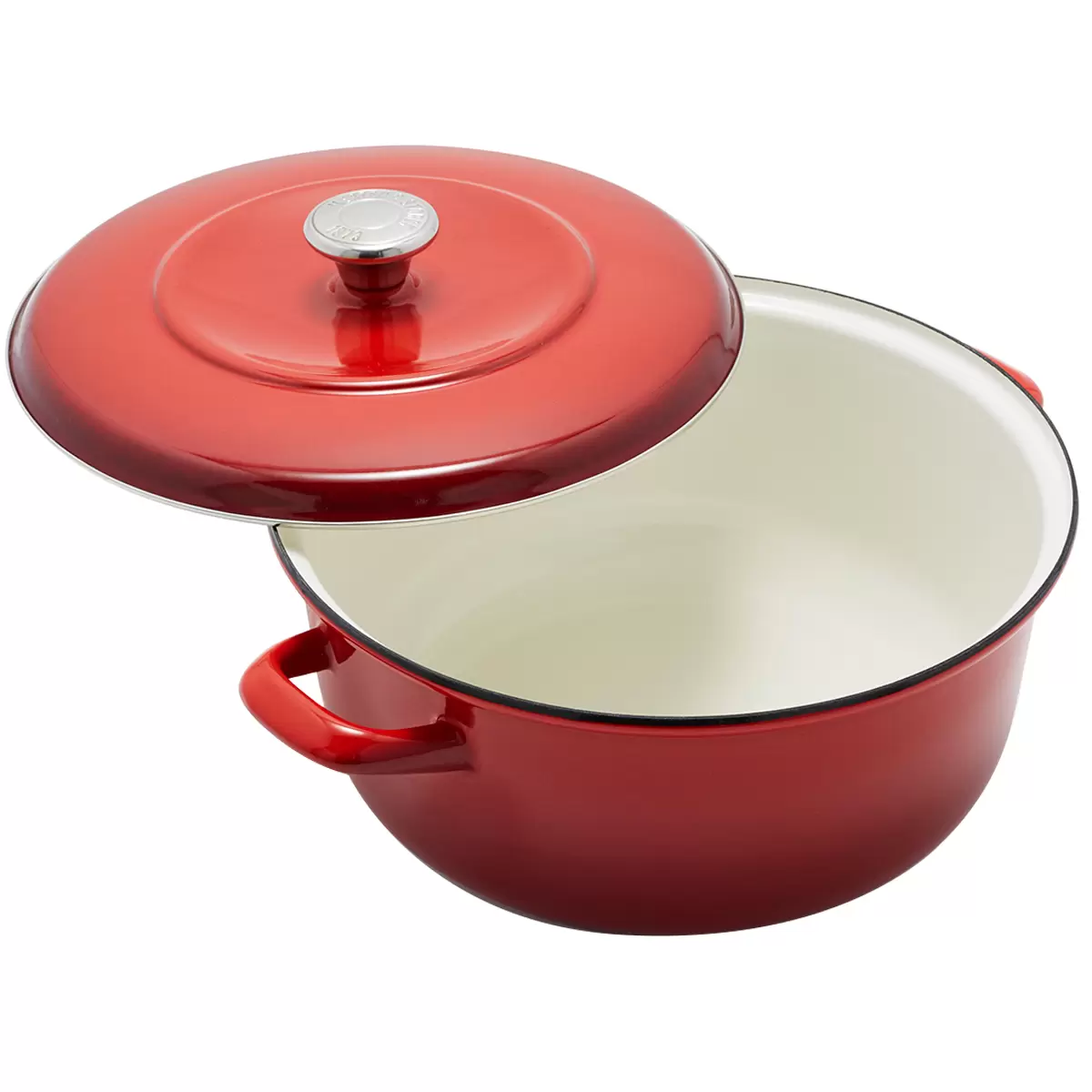 Merton & Storck Enameled Iron Dutch Oven 5L Lava Red