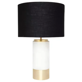 Cafe Lighting Paola Marble Table Lamp with Black Shade