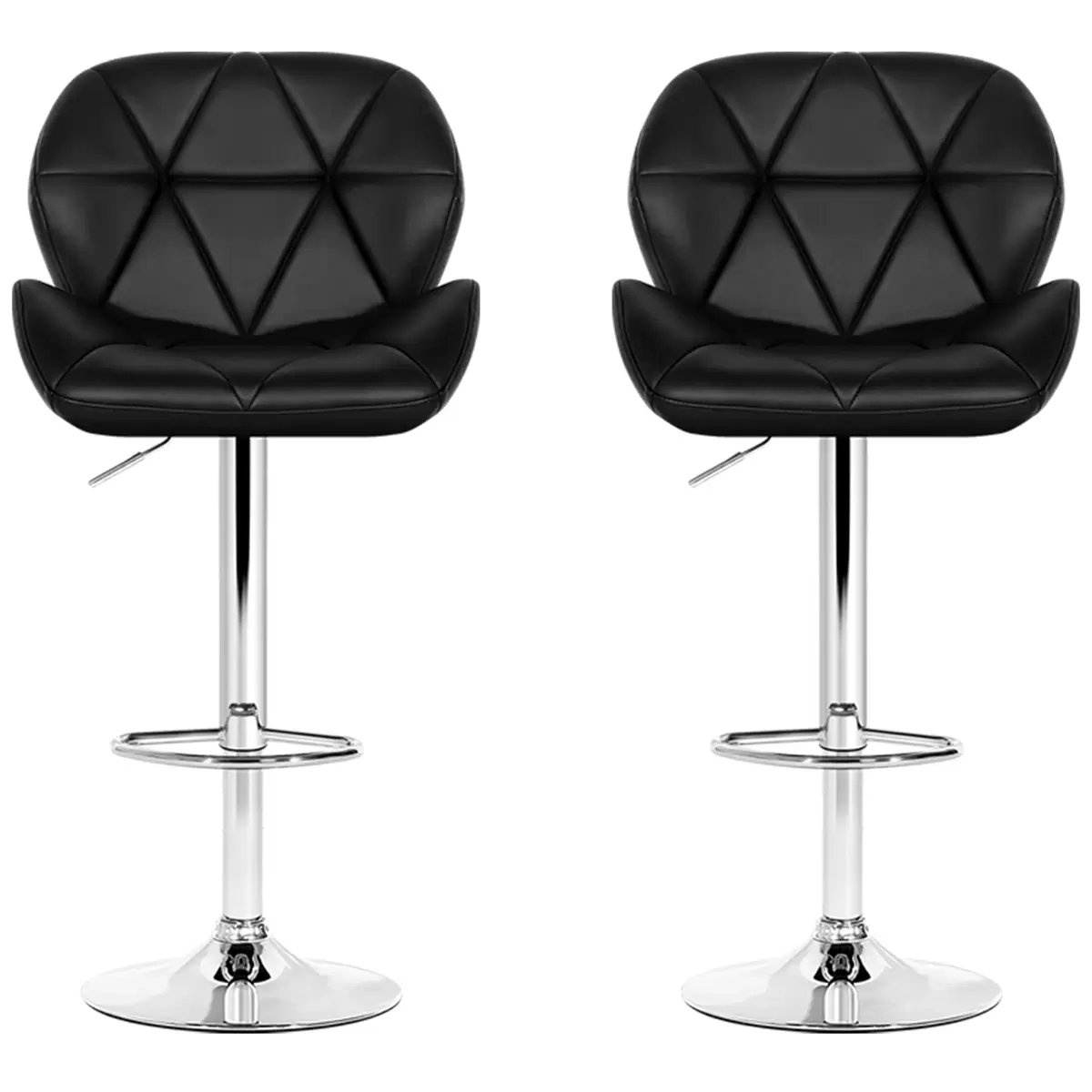 Artiss Black Gaslift Swivel Barstool 2 pack