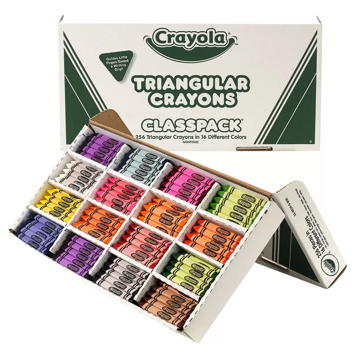 Crayola Triangular 256 Pieces Large Crayon 16 Colours