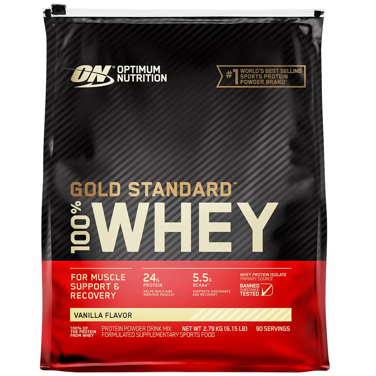 Optimum Nutrition Gold Standard 100% Whey Protein 2.79kg Vanilla