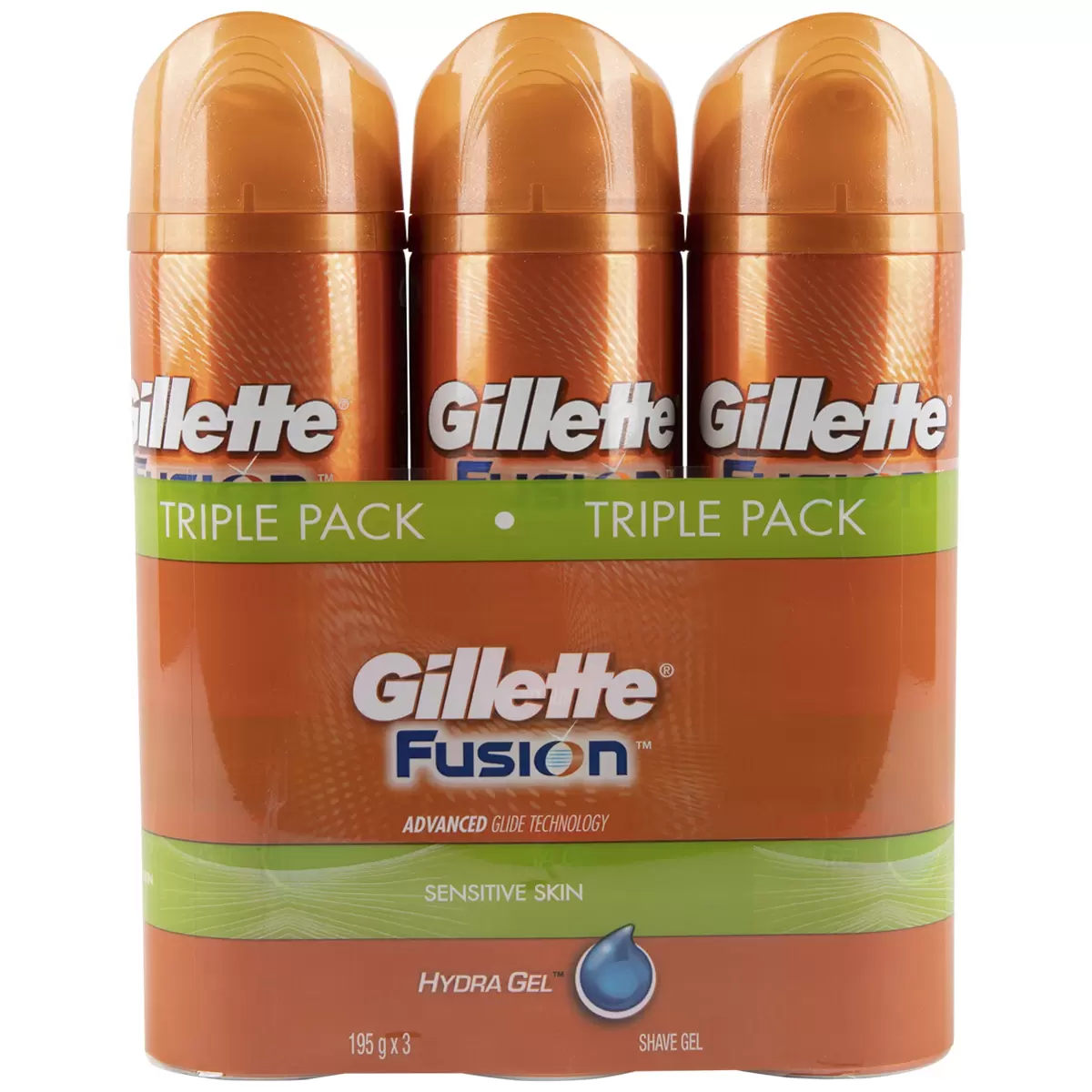 Gillette Fusion Proglide Hydro Shave Gel 3 x 170 gram
