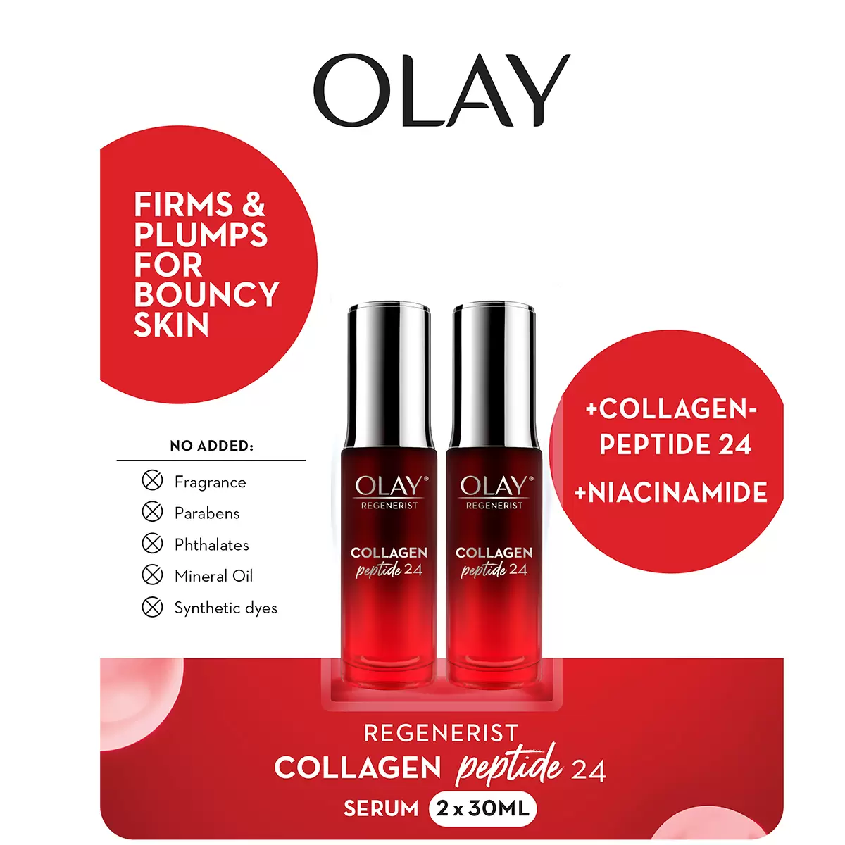 Olay Regenerist Collagen Peptide 24 Serum 2 x 30ml