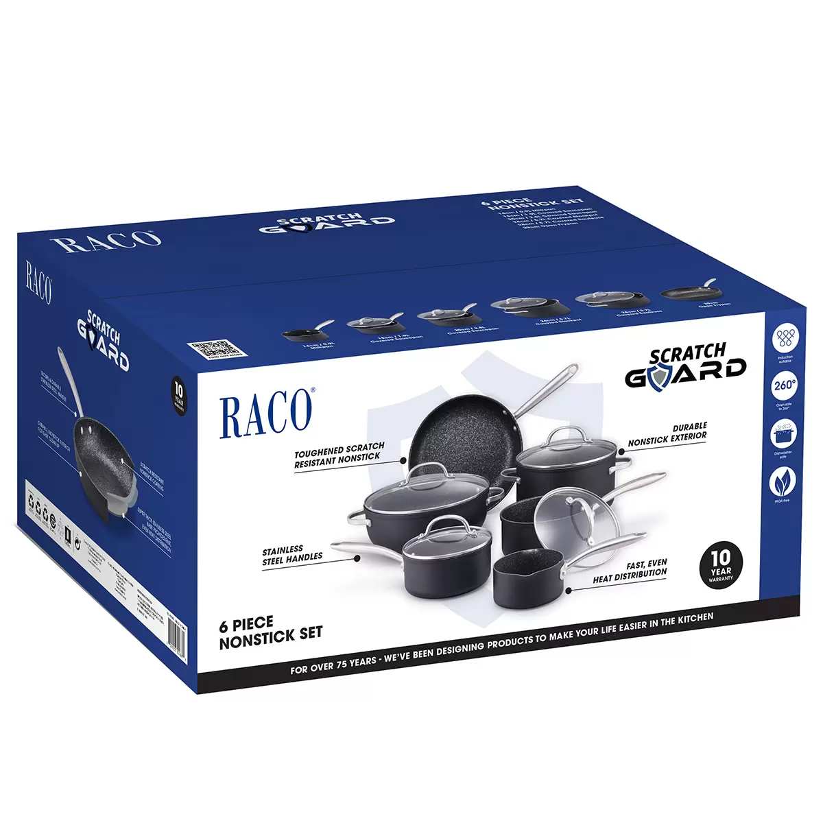 Raco ScratchGuard Nonstick Cookware 6 Piece Set