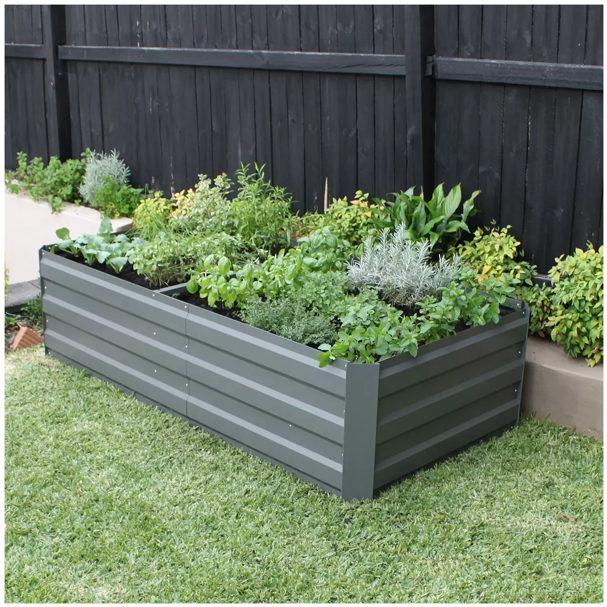 Green Life LARGE RAISED GARDEN BED - Slate Grey