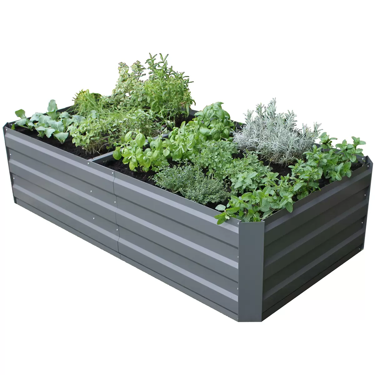 Green Life LARGE RAISED GARDEN BED - Slate Grey