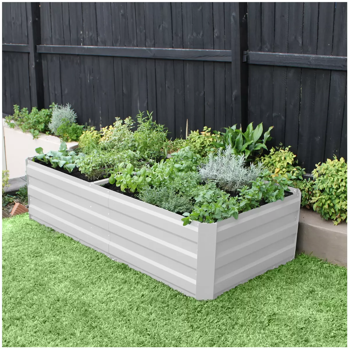 Green Life LARGE RAISED GARDEN BED - White