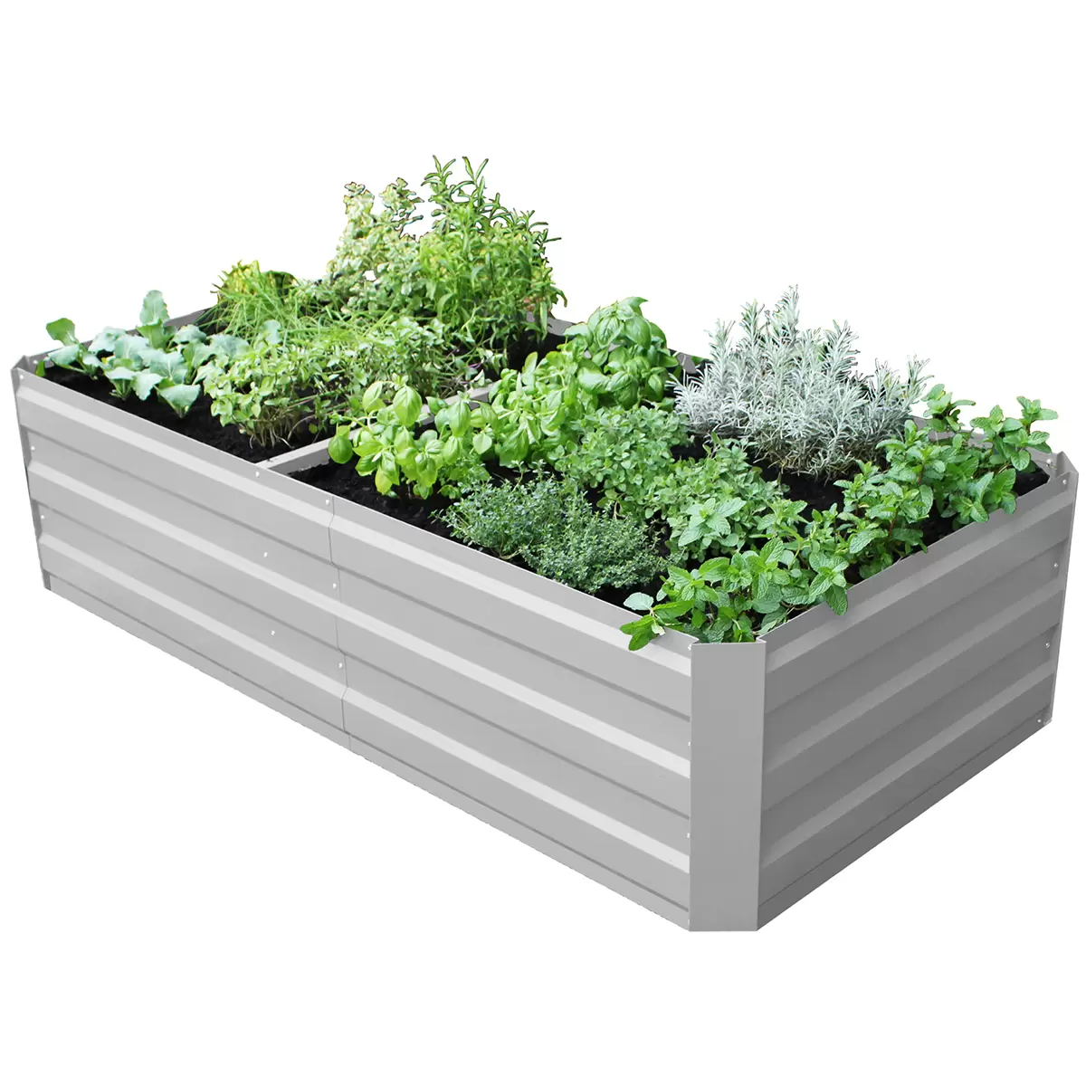 Green Life LARGE RAISED GARDEN BED - White