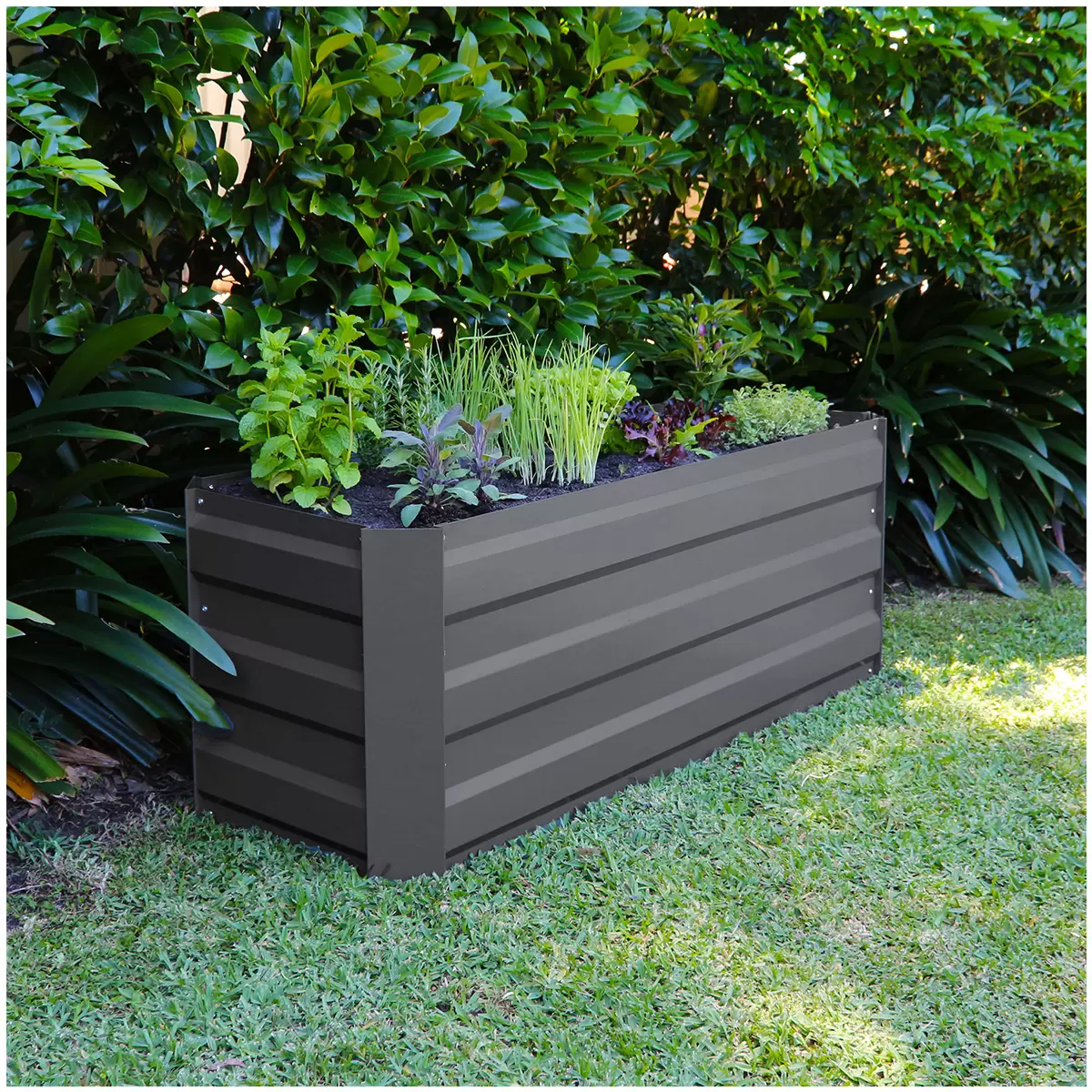 Green Life Slimline GARDEN BED - Charcoal