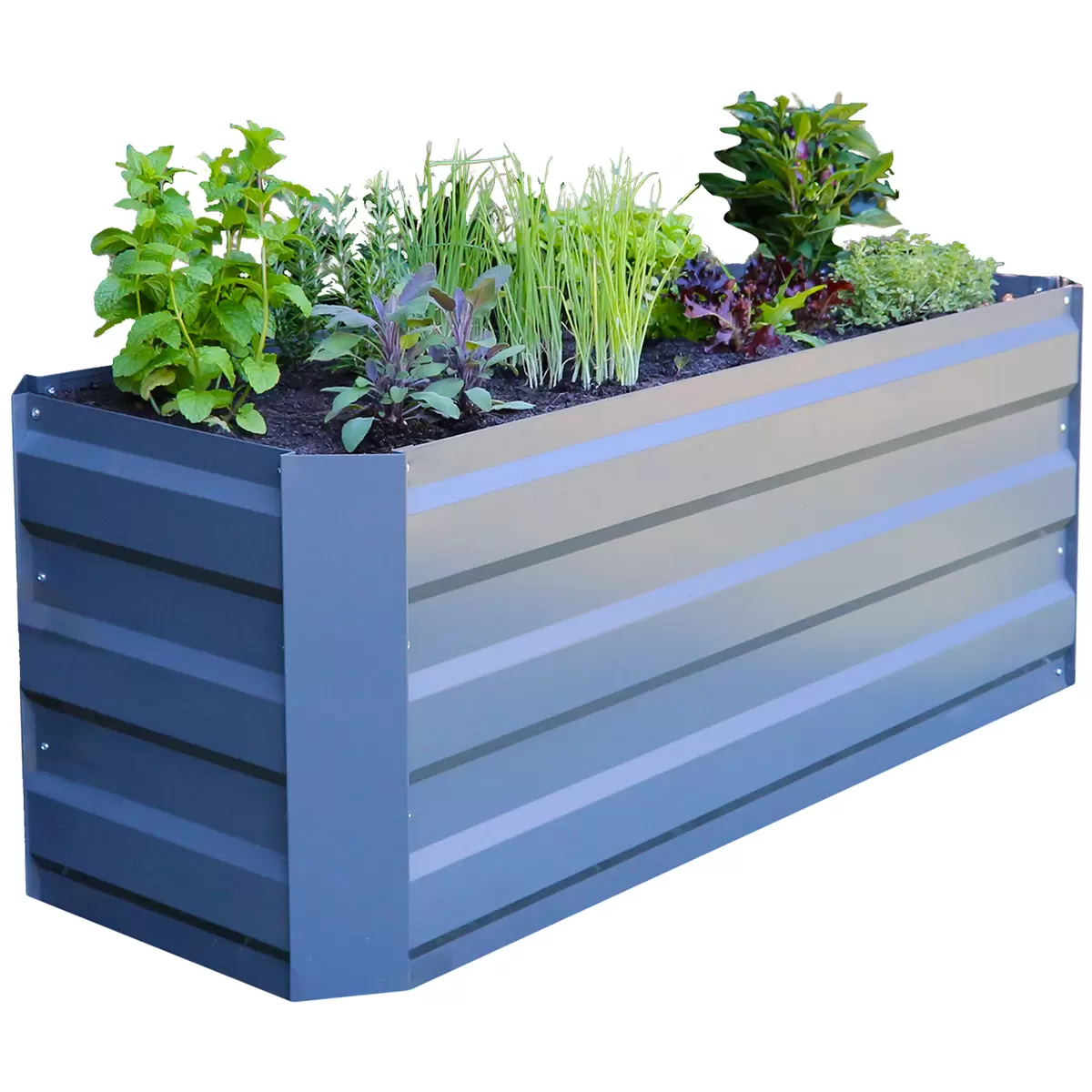 Green Life Slimline GARDEN BED - Slate Grey