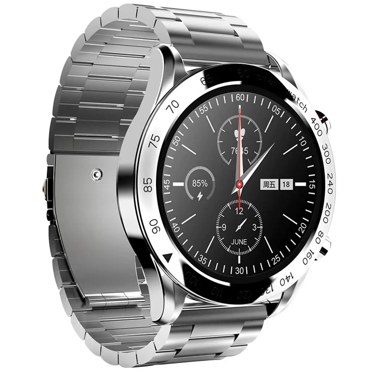 HiFuture FUTUREGO PRO Classic Stainless Steel Smart Watch Silver