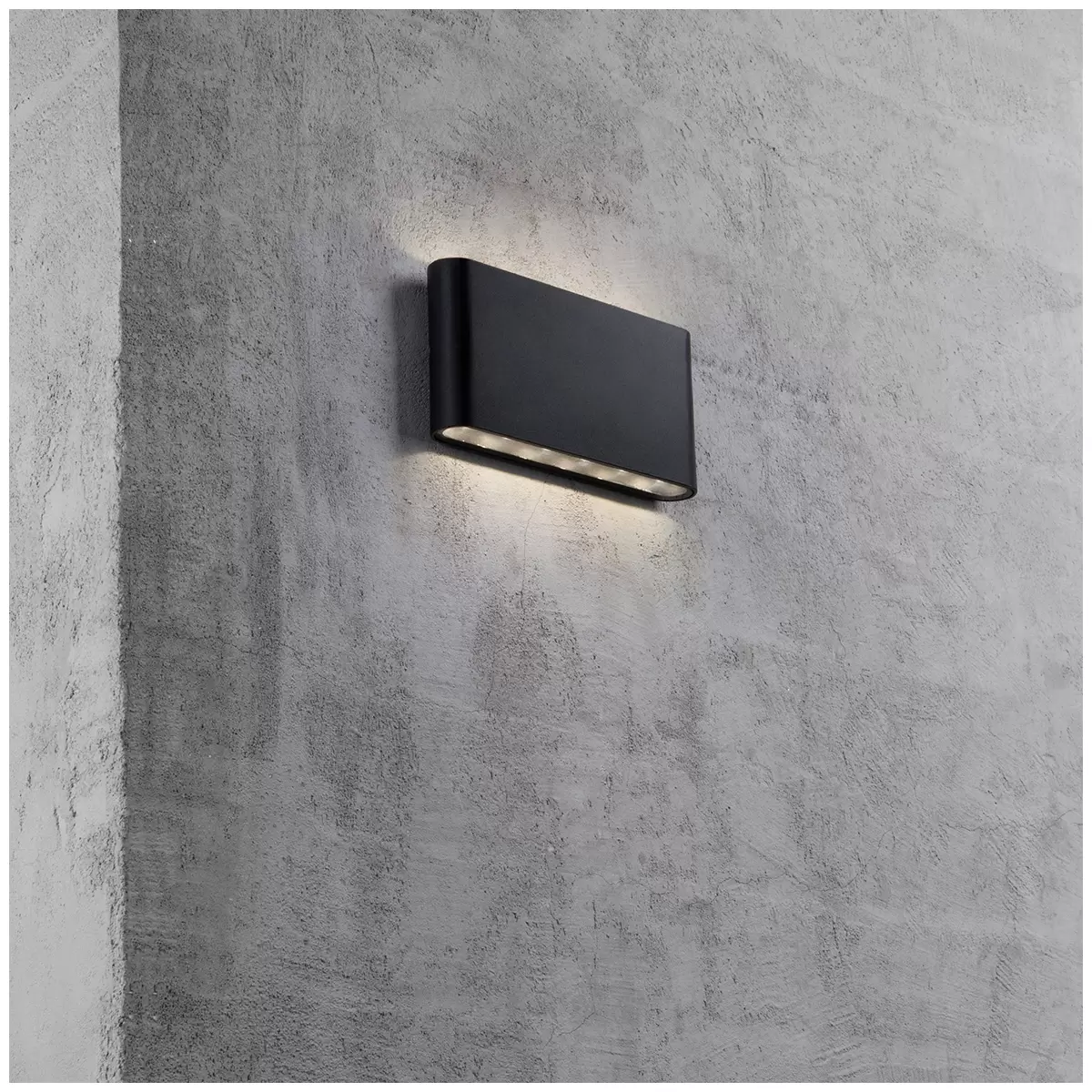 Nordlux Kinver Wall Black Metal IP54 8w 2x400Lm 3K