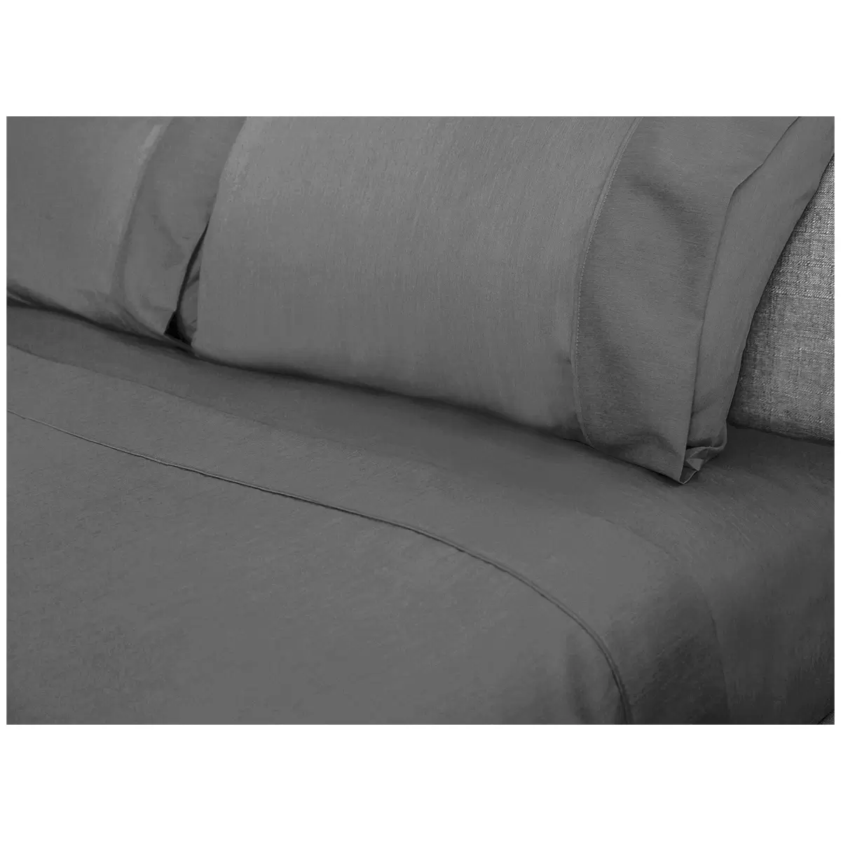 Kingtex Bamboo Cooling 2000TC Sheet Set Single - Charcoal