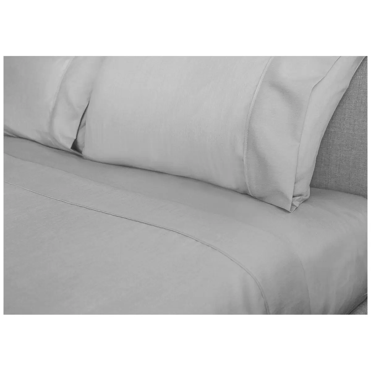 Kingtex Bamboo Cooling 2000TC Sheet Set Single - Silver