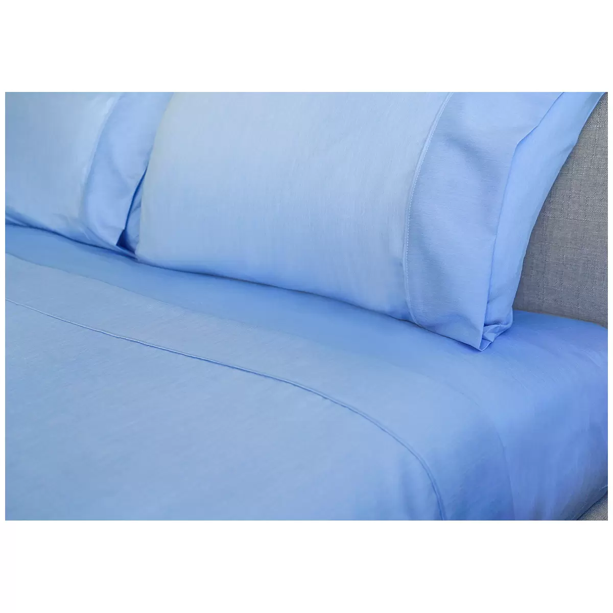 Kingtex Bamboo Cooling 2000TC Sheet Set Single - Steel Blue