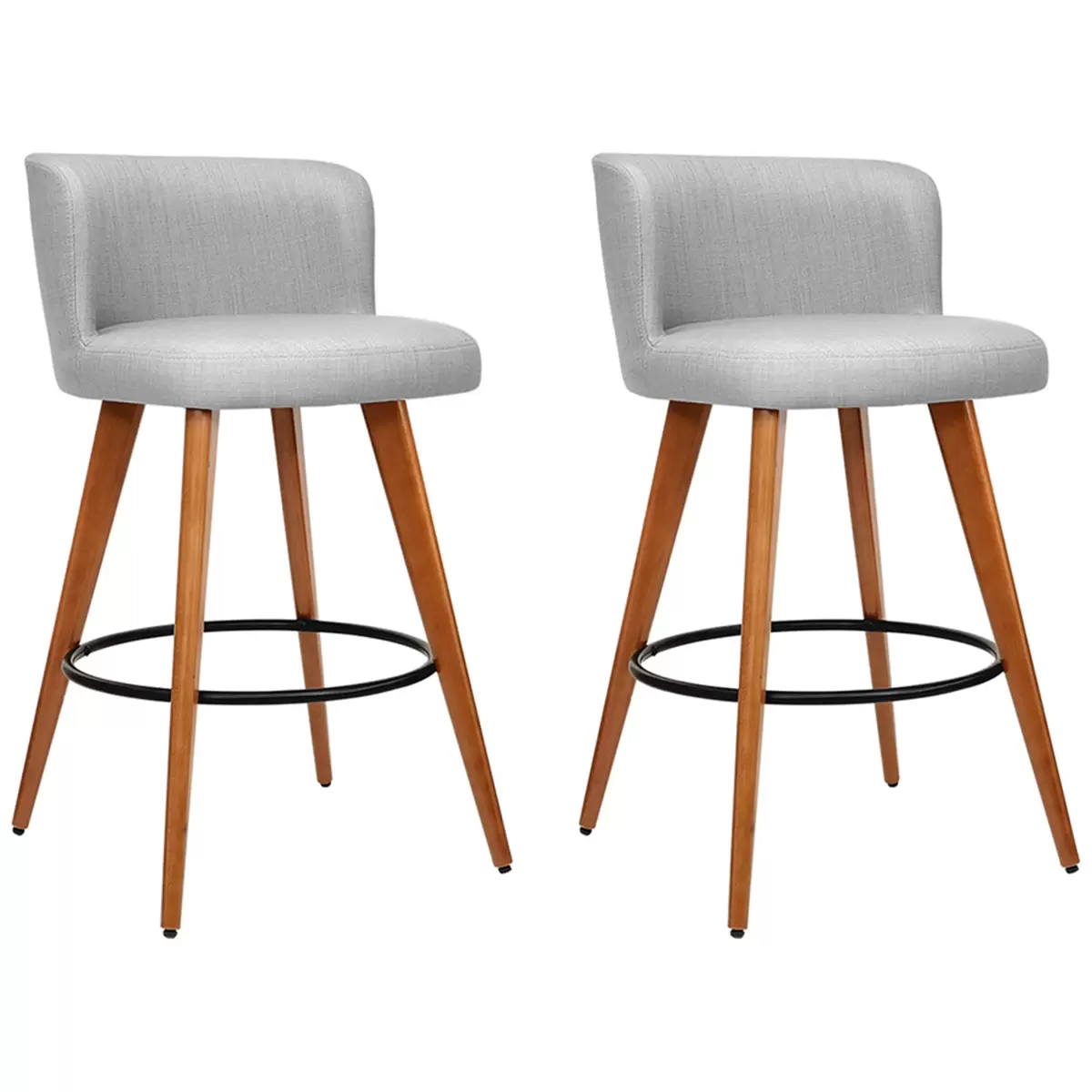 Artiss Wooden Grey Barstool 2 pack