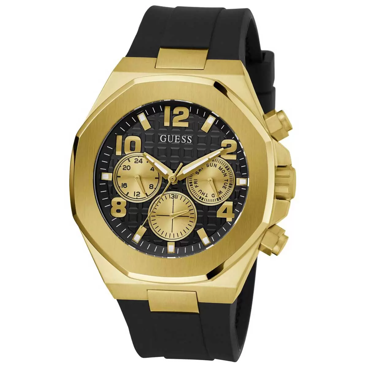 Guess Empire Gold Silicone Men's Watch GW0583G2