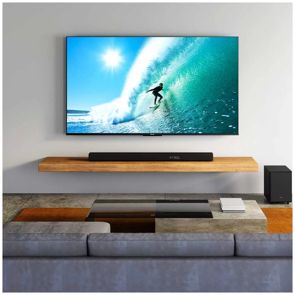 Hisense 5.1.2 Channel Dolby Atmos Soundbar With Wireless Subwoofer And Rear Speakers AX5120G