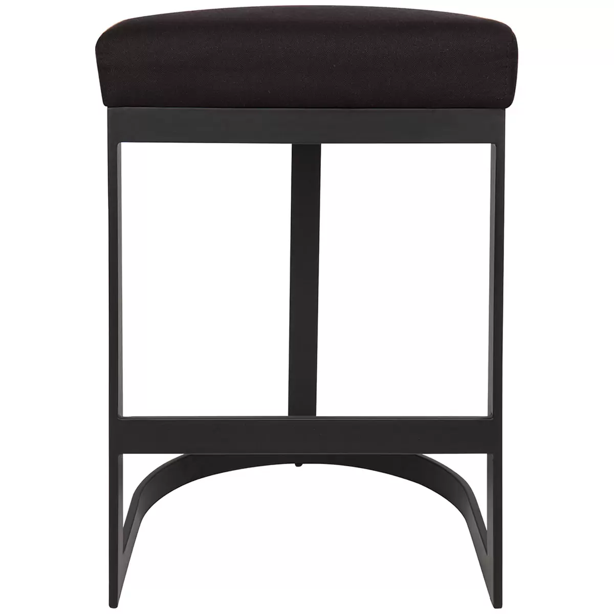 Cafe Lighting Brooke Black Kitchen Stool Black Linen