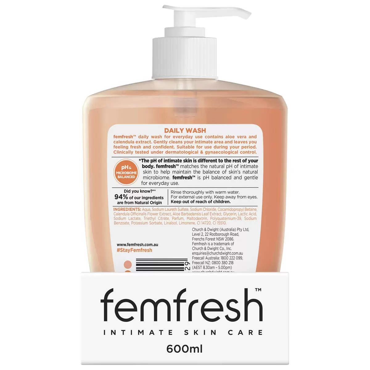 Femfresh Daily Wash 3 x 600ml