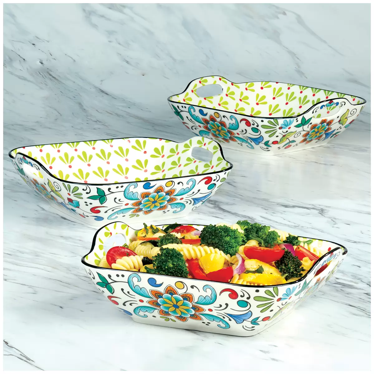 Certified Square Bowls 3 Piece Set