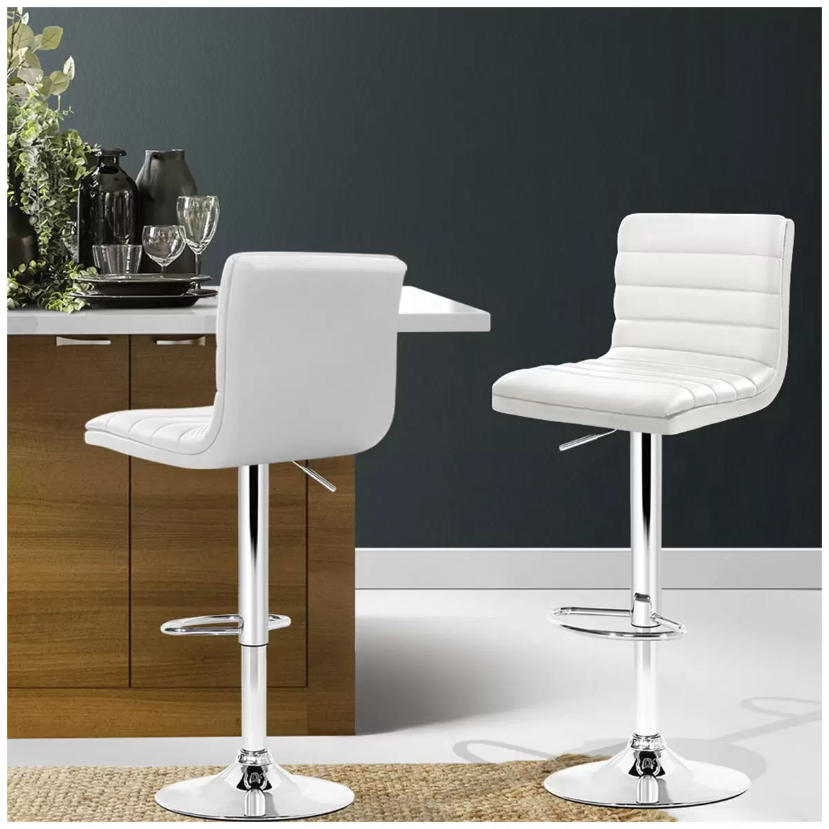 Artiss Arne Bar Stool 2 Pack White