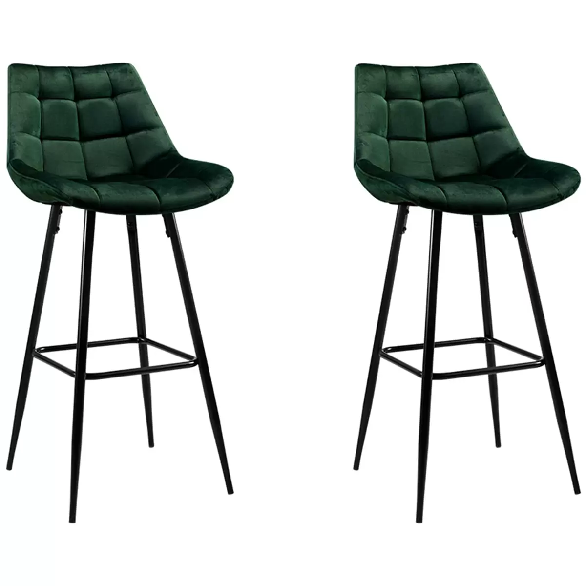 Artiss Velvet Green Barstool 2 pack