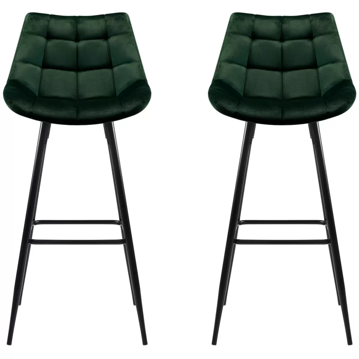 Artiss Velvet Green Barstool 2 pack