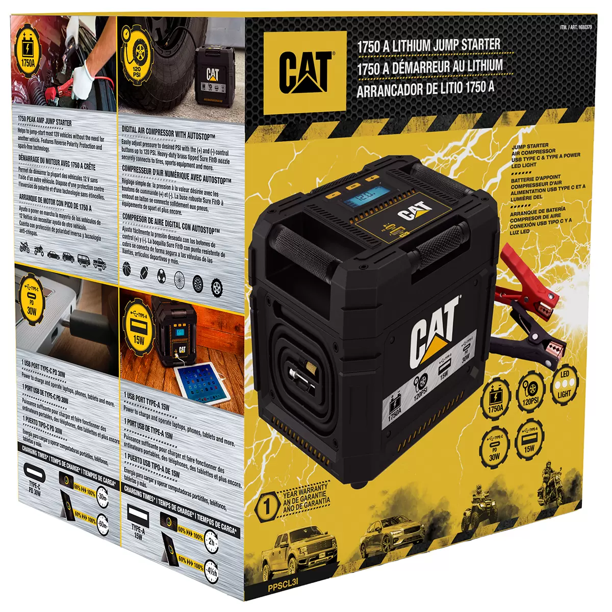 CAT Cube Lithium 4 In 1 Portable Jump Starter