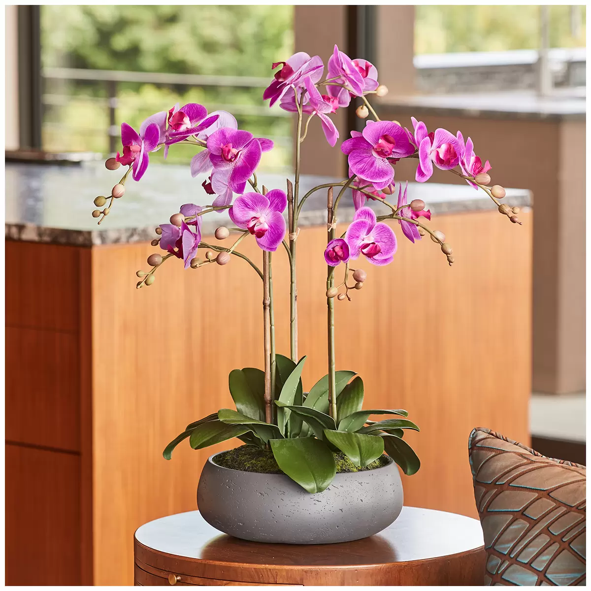 CG Hunter 61cm Faux Phalaenopsis Orchid Arrangement - Pink