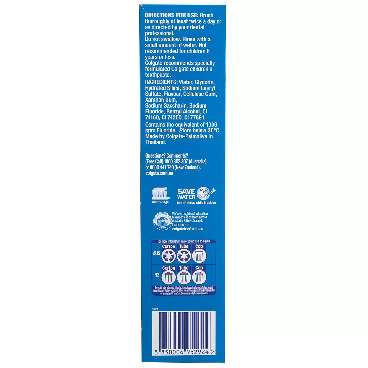 Colgate Triple Action Toothpaste 5 x 210g