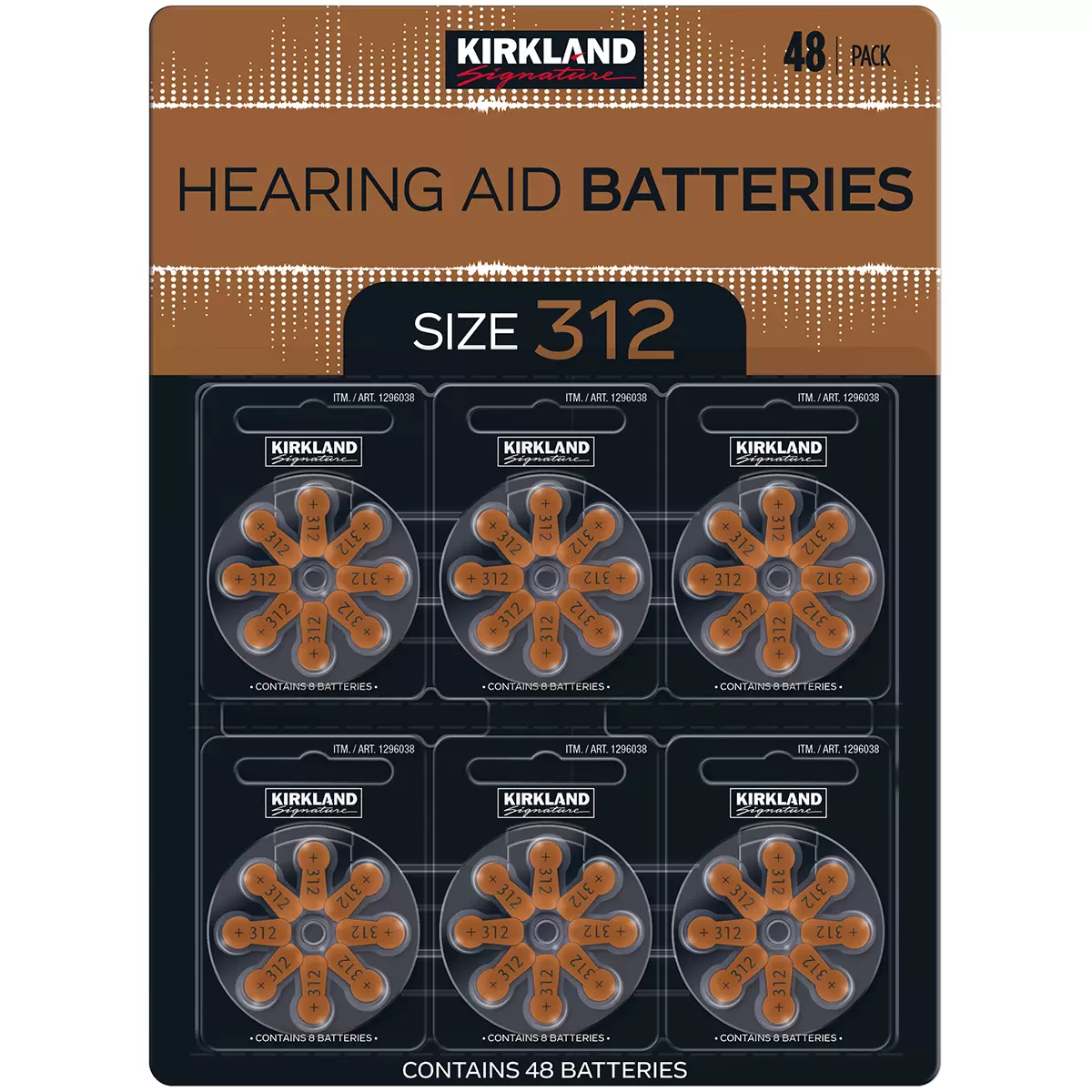 Kirkland Signature Hearing Aid Batteries Size 312 2x48 pack