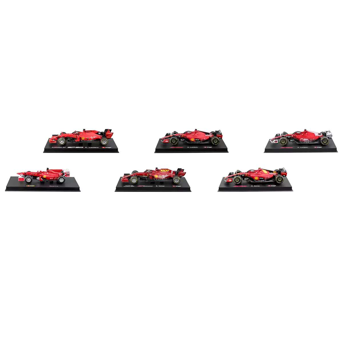 Maisto 1:43 Formula Racing Die Cast 6 Pack Ferrari