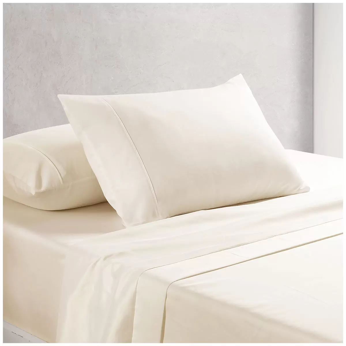 Onkaparinga Cotton Rich 1500TC Sheet Set Queen 4 Piece Cream