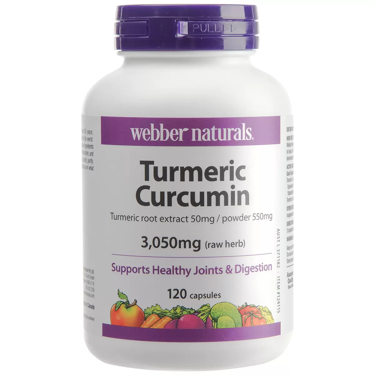 Webber Naturals Turmeric Curcumin 120 Capsules