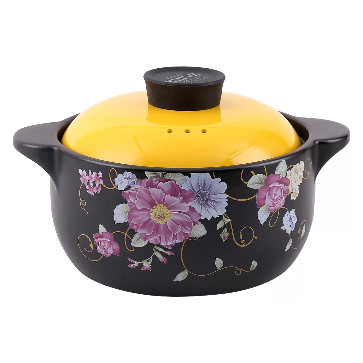 Color King Ceramic Stock Pot 4L Yellow