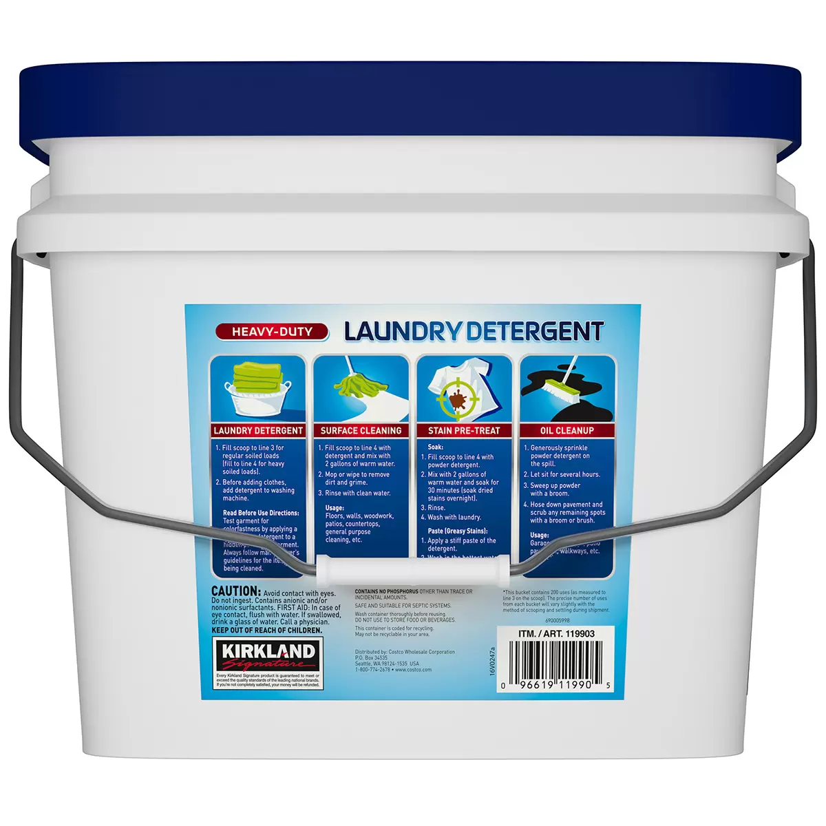 Kirkland Signature Heavy Duty Laundry Powder 12.7kg