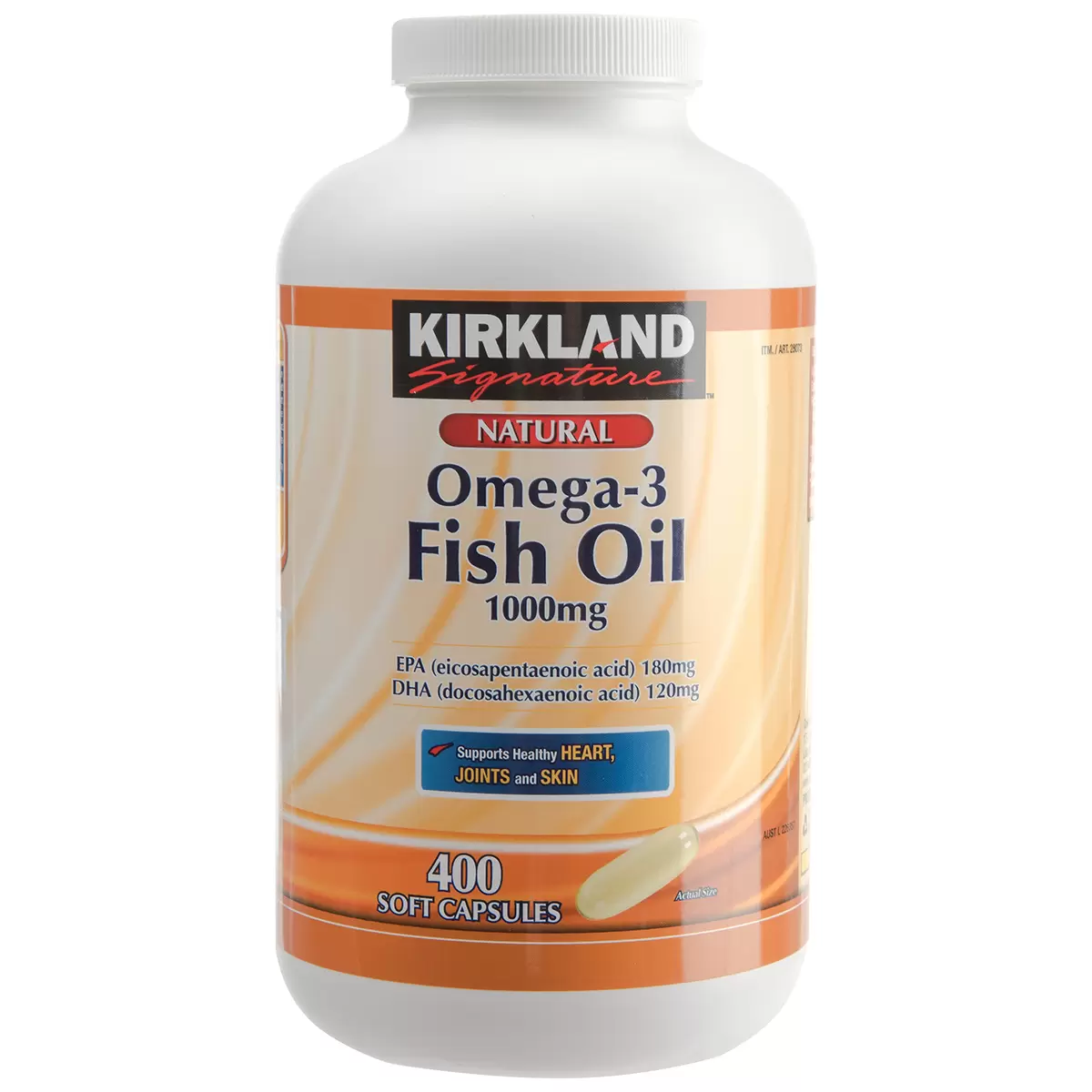 Kirkland Signature Omega 3 Fish Oil 1000mg 400 Softgel Capsules