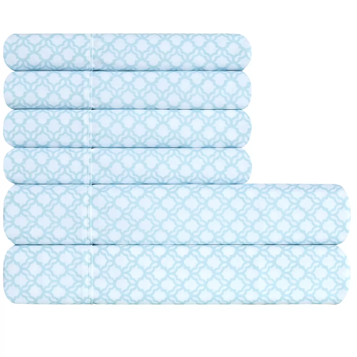 Southpoint Sheet Set Queen 6 Piece Zephyr Trellis Blue