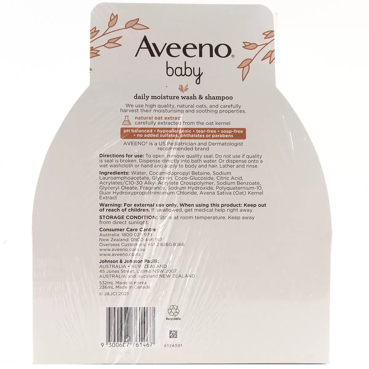 Aveeno Baby Daily Moisture Wash & Shampoo